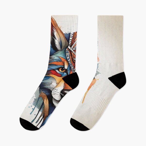 Item preview, Wolf tribal watercolor designed and sold by shokA Design.