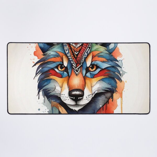 Item preview, Wolf tribal watercolor designed and sold by shokA Design.