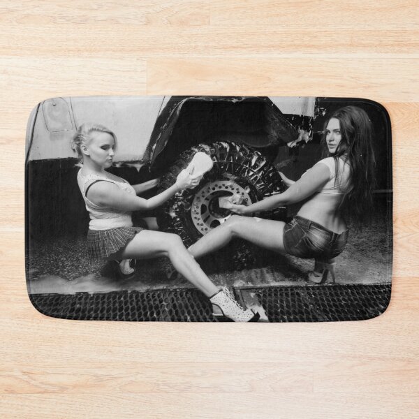 Item preview,  Sexy Women Car Wash Black and White Art  designed and sold by theniteflix.
