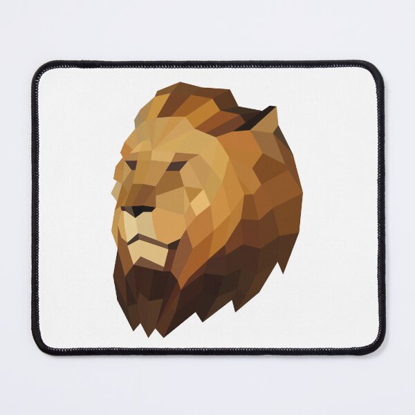 Item preview, Yellow Geometric Lion Head designed and sold by shaldesign.