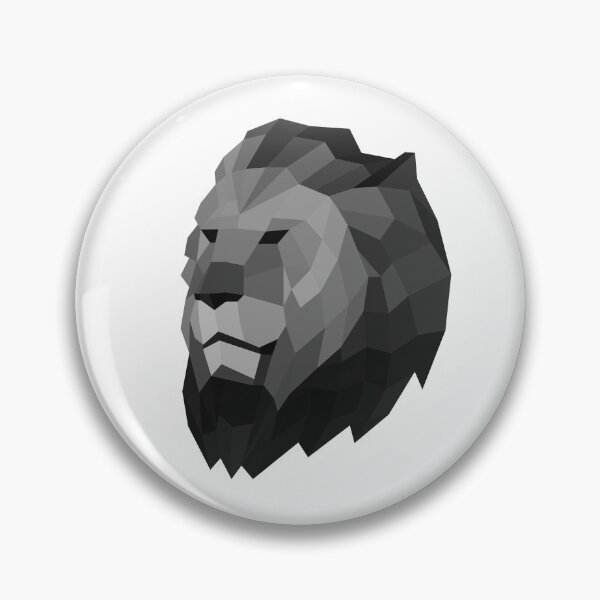 Item preview, Grey Geometric Lion Head designed and sold by shaldesign.