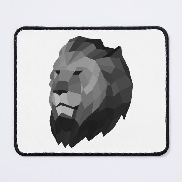 Item preview, Grey Geometric Lion Head designed and sold by shaldesign.