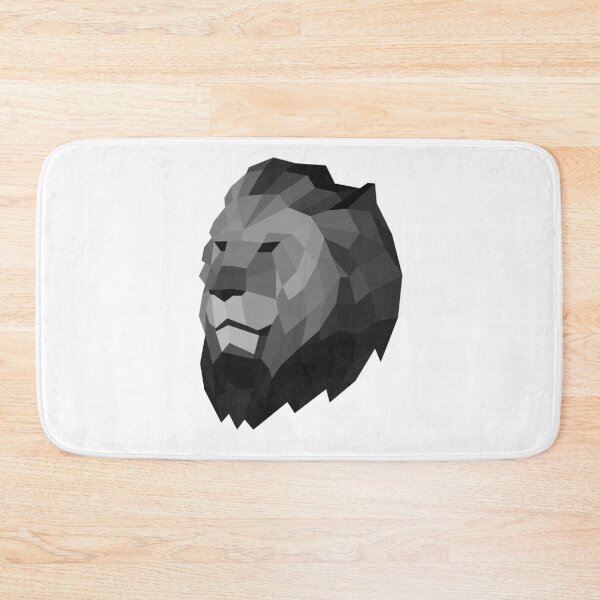 Item preview, Grey Geometric Lion Head designed and sold by shaldesign.