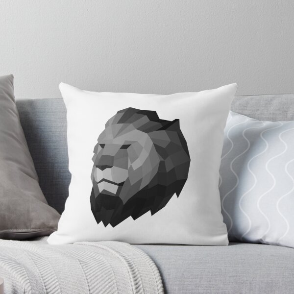 Item preview, Grey Geometric Lion Head designed and sold by shaldesign.