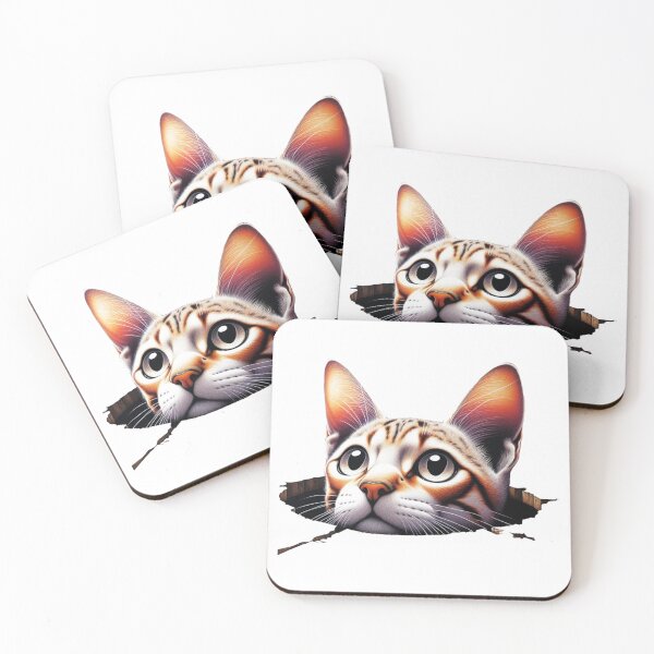 Item preview, Crazy Cat Poking Head out of Hole designed and sold by CountryBreezes.