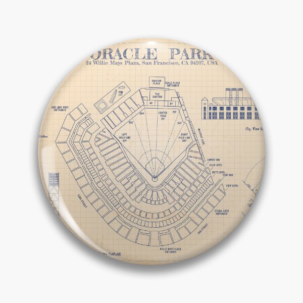 Item preview, Oracle Park (Old Blue Grid) designed and sold by BGALAXY.