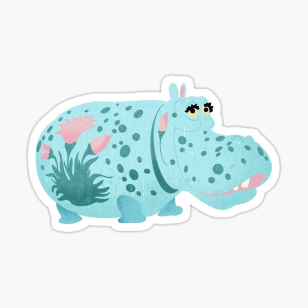 It’s a Small World Hippo Sticker