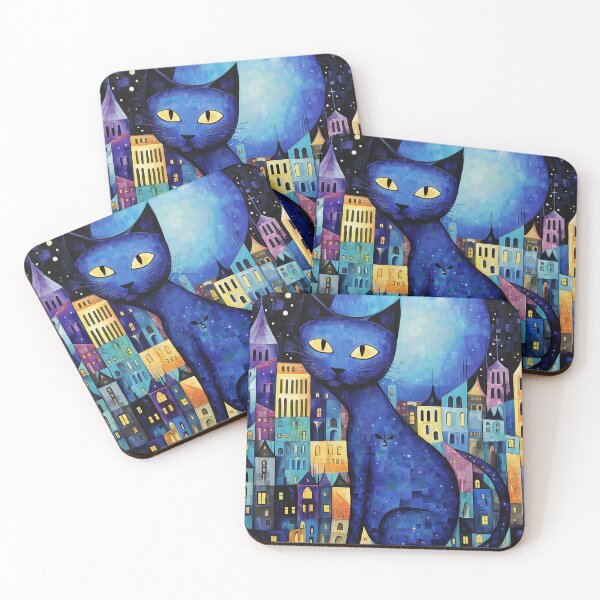 Item preview, Night Cat in the City designed and sold by 3po3.