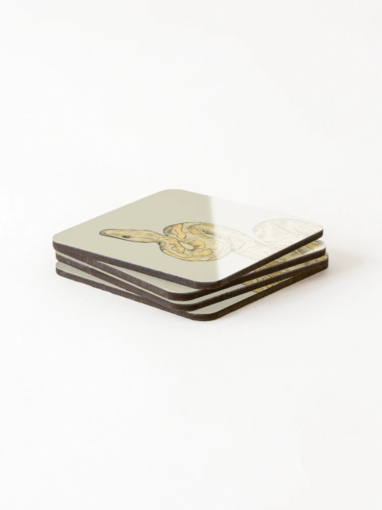 Thumbnail 4 of 5, Coasters (Set of 4), Python designed and sold by ErinGarzaprints.