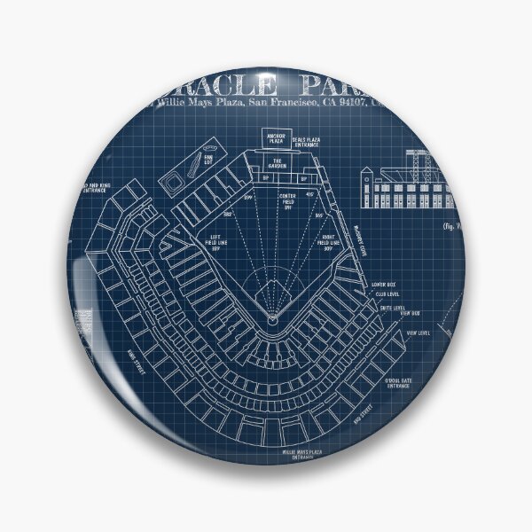 Item preview, Oracle Park - Navy Blueprint designed and sold by BGALAXY.