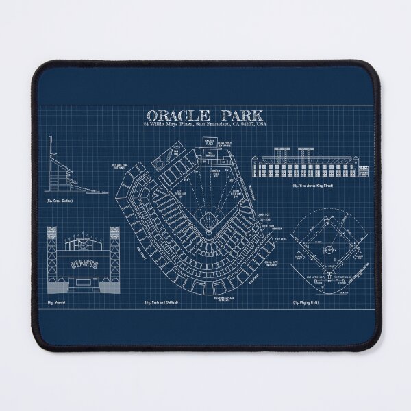 Item preview, Oracle Park - Navy Blueprint designed and sold by BGALAXY.
