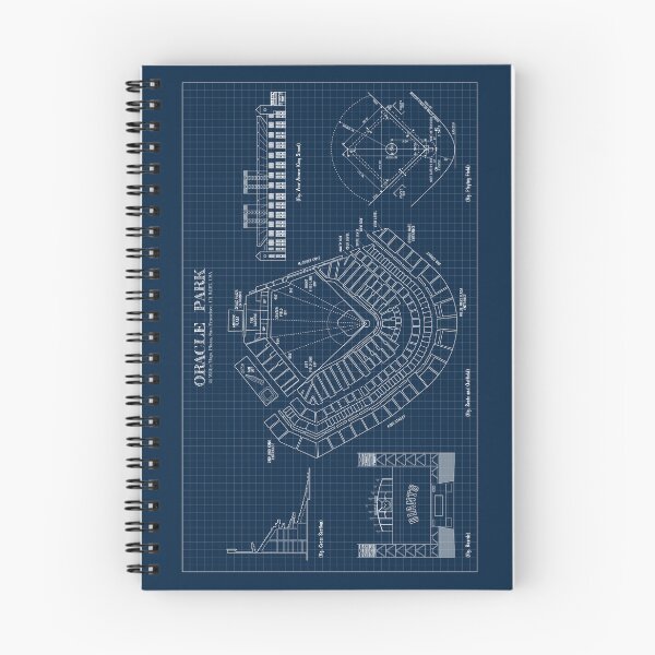 Item preview, Oracle Park - Navy Blueprint designed and sold by BGALAXY.