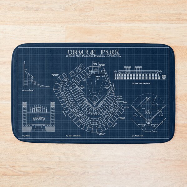 Item preview, Oracle Park - Navy Blueprint designed and sold by BGALAXY.