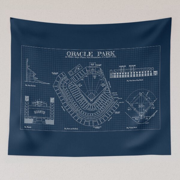 Item preview, Oracle Park - Navy Blueprint designed and sold by BGALAXY.