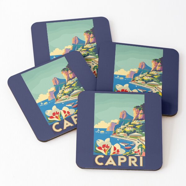 Item preview, A Vintage Travel Art of Capri - Italy  designed and sold by GoodOldVintage.