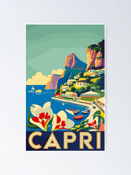 Framed Vintage Italian Advertising Carthusia Profumi di
