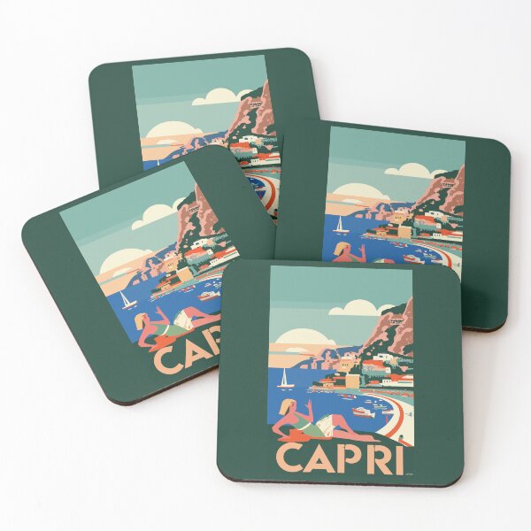 Item preview, A Vintage Travel Art of Capri - Italy  designed and sold by GoodOldVintage.
