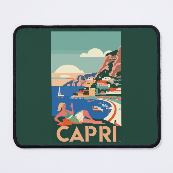 Item preview, A Vintage Travel Art of Capri - Italy  designed and sold by GoodOldVintage.