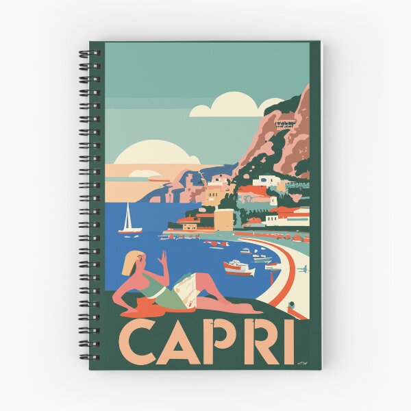 Item preview, A Vintage Travel Art of Capri - Italy  designed and sold by GoodOldVintage.