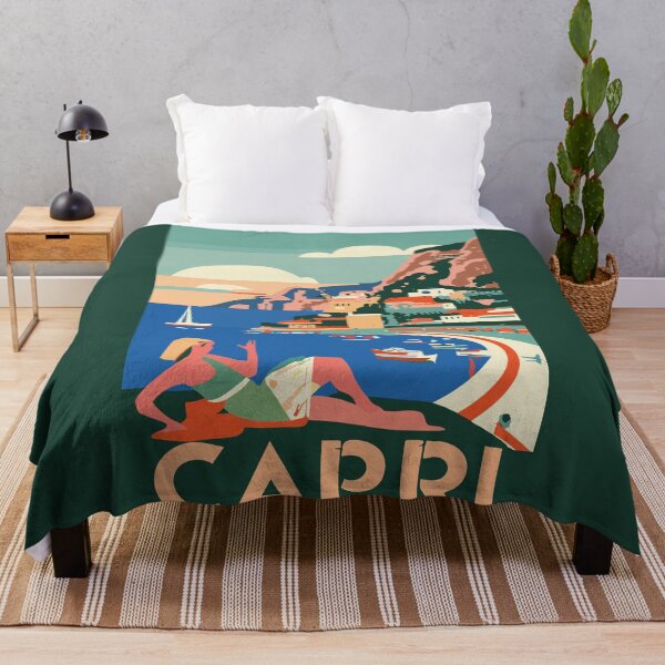 Item preview, A Vintage Travel Art of Capri - Italy  designed and sold by GoodOldVintage.