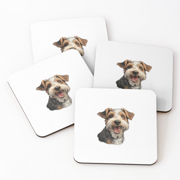 Item preview, Cute Smiling Wirehaired Fox Terrier Dog designed and sold by ReeHub.