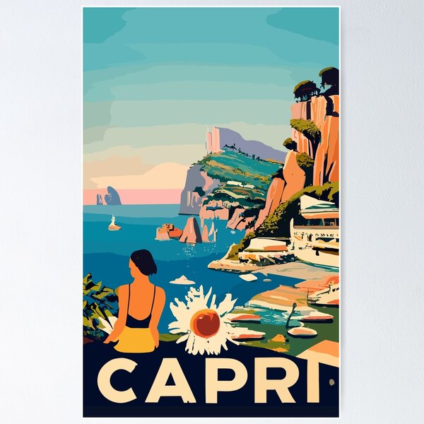 A Vintage Travel Art of Capri - Italy 