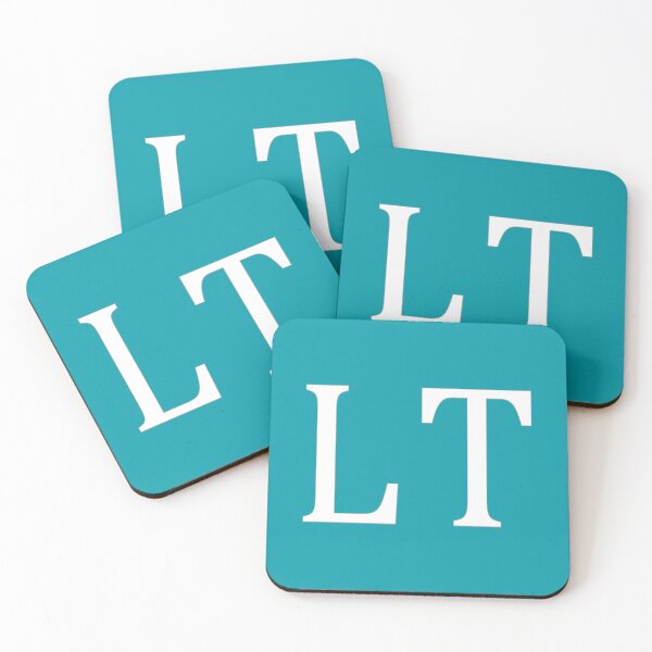 Item preview, LT Initials Monogram Elegant White Letters designed and sold by Jeallan Designs.