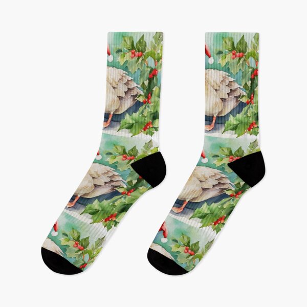 Artikelvorschau, Weihnachtsgans-Aquarell-Design entworfen und verkauft von NikkiBear67.