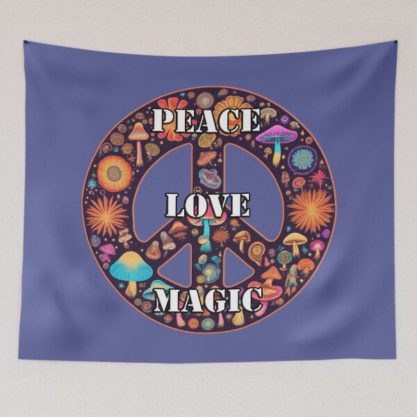 Item preview, Groovy 60s 70s Retro Peace Tee. Magic Mushroom Harmony designed and sold by leyfinder.