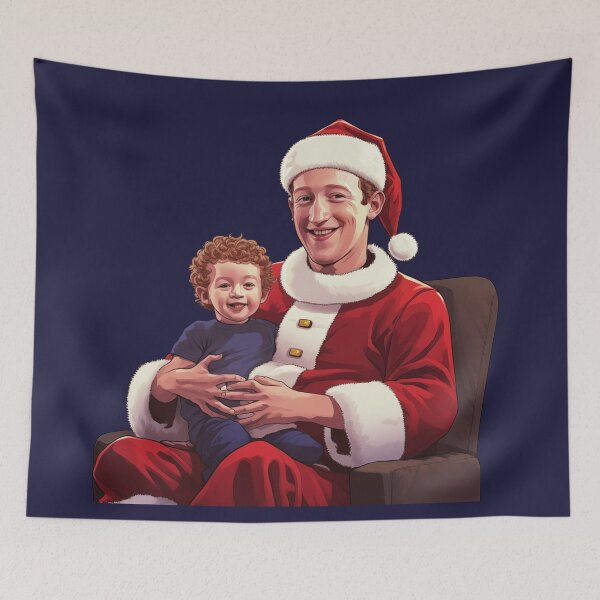 Item preview, Mark Zuckerberg Christmas Santa designed and sold by spiritedmuse.