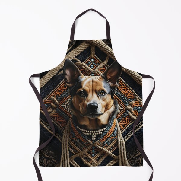 Artikelvorschau, Erstaunlicher Vintage-Hund im rustikalen Landhausstil mit Seilstruktur entworfen und verkauft von Carlos Gudino.