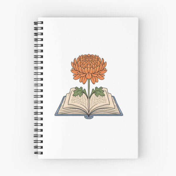 Item preview, Flowers Growing From Book | Light Orange Chrysanthemum designed and sold by CircinusStore.