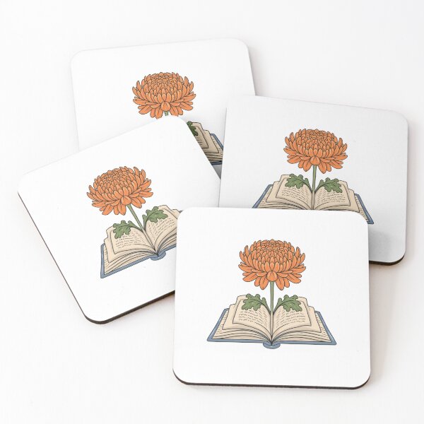 Item preview, Flowers Growing From Book | Light Orange Chrysanthemum designed and sold by CircinusStore.