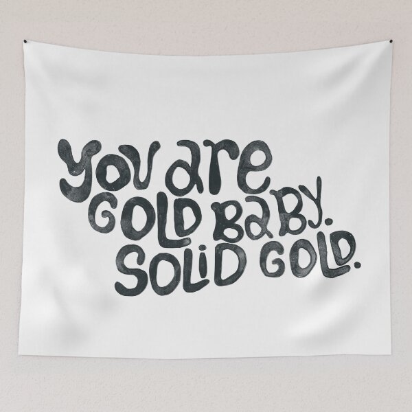 Item preview, Solid Gold | lettering black type designed and sold by isamii.