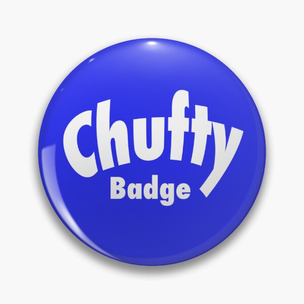 Item preview, Chufty badge - Blue designed and sold by SVBowlesArt.