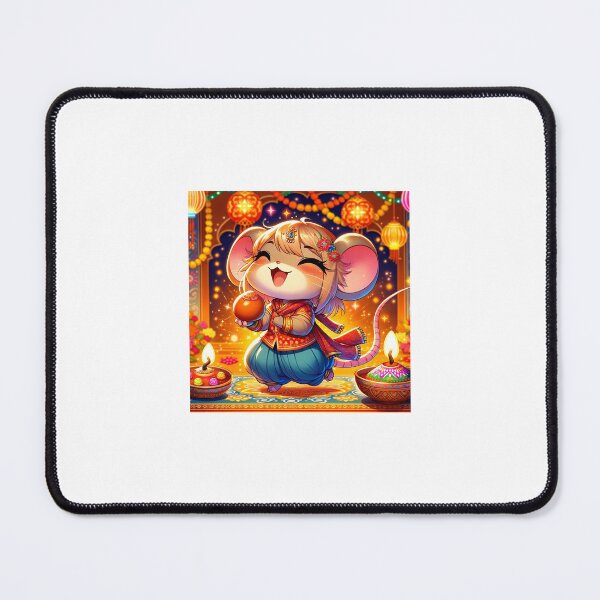 Item preview, Diwali Mouse with Gulab Jamun designed and sold by GingerLFranklin.
