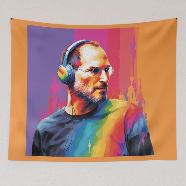 Item preview, Steve Jobs Gay Rainbow Pride designed and sold by spiritedmuse.