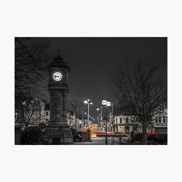 Artikel-Vorschau von McKee Clock & High Street bei Nacht, Bangor NI (2), designt und verkauft von TomSmithPhotos.