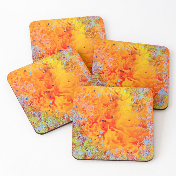 Item preview, Tangerine Dream swirls of orange and yellow with dots designed and sold by Deb  Breton.