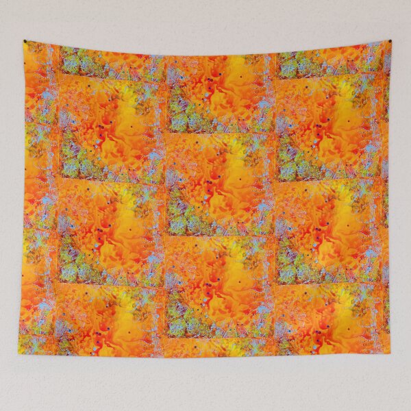 Item preview, Tangerine Dream swirls of orange and yellow with dots designed and sold by Deb  Breton.