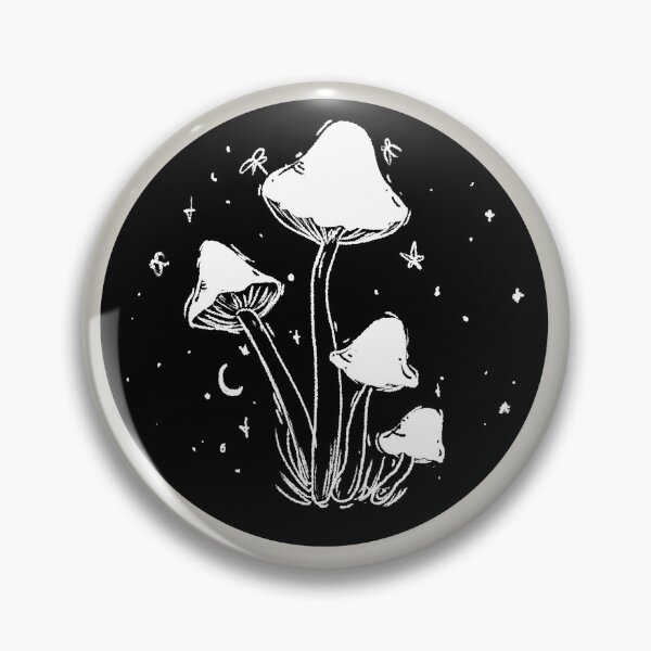 Item preview, bell shape mushrooms at night with moon phase and plants designed and sold by · GAMING SOUL ·.