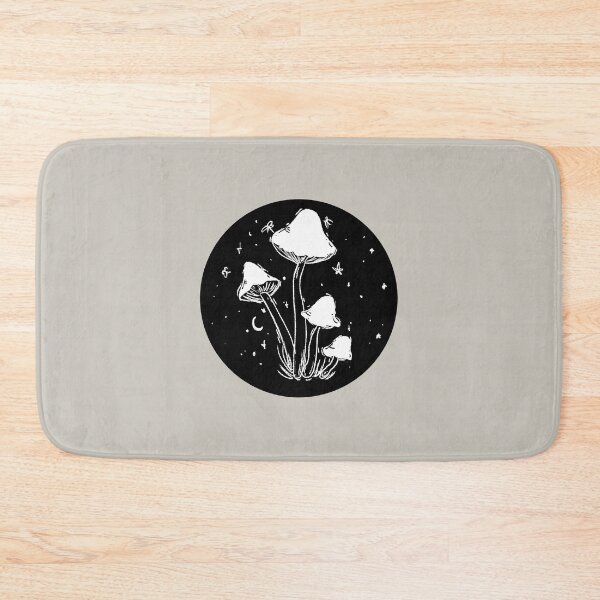 Item preview, bell shape mushrooms at night with moon phase and plants designed and sold by · GAMING SOUL ·.