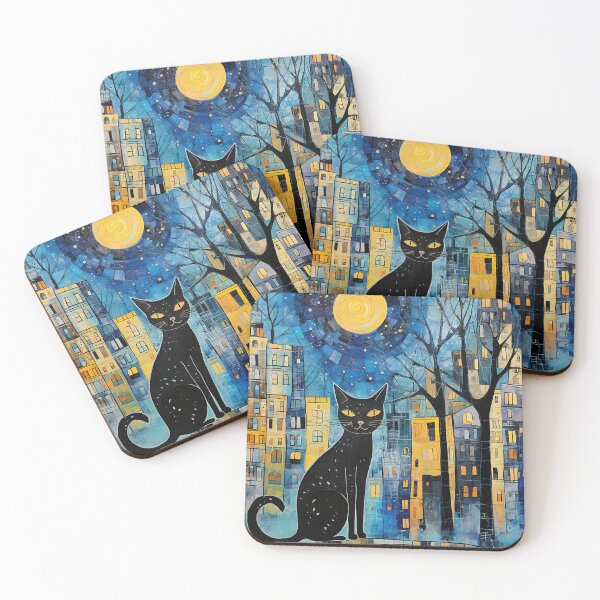 Item preview, Night Cat in the City designed and sold by 3po3.