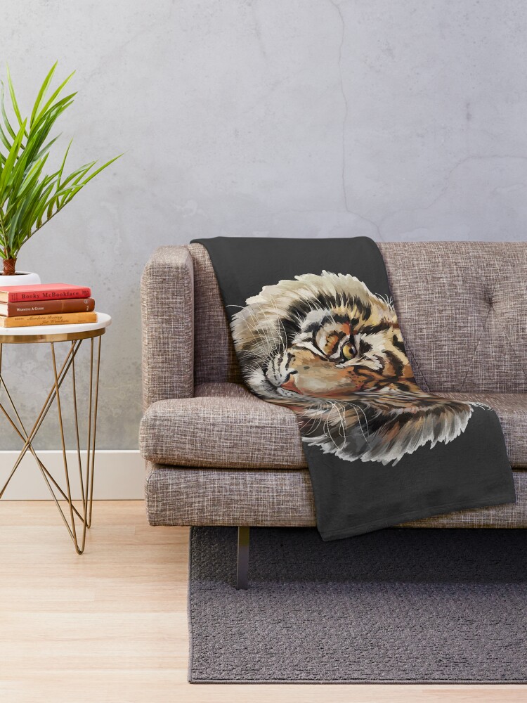 Thumbnail 2 of 6, Throw Blanket, Tiger designed and sold by JoeCollection.