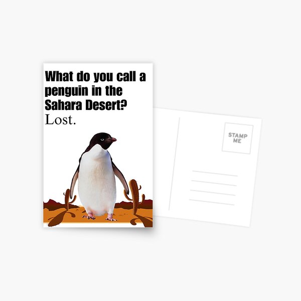 Item preview, Winter Jokes Lost Penguin designed and sold by catchyology.