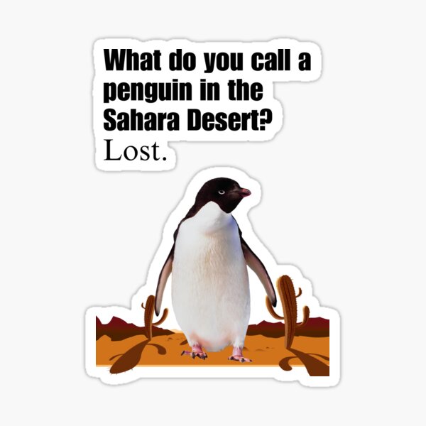 Item preview, Winter Jokes Lost Penguin designed and sold by catchyology.