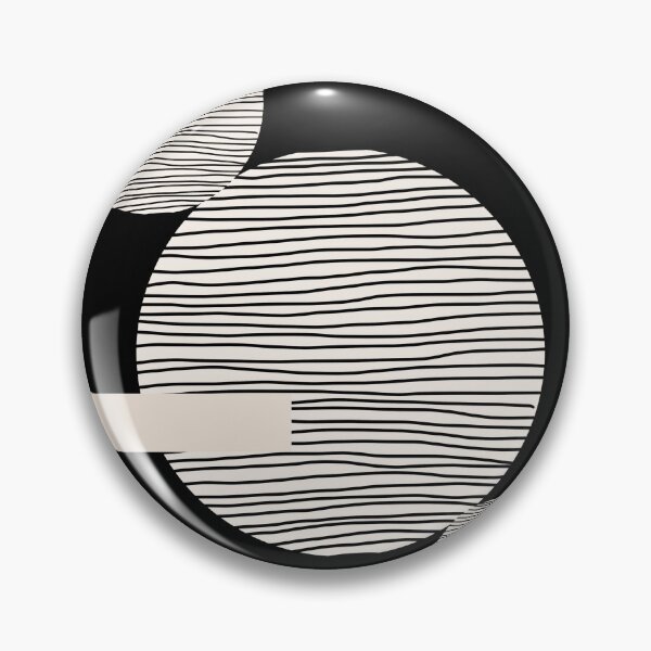 Item preview, Circular Wave Cream Black designed and sold by ArtFabric.