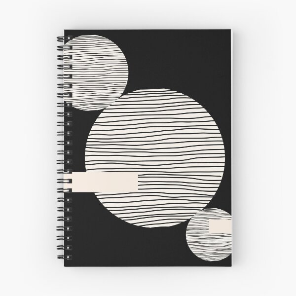 Item preview, Circular Wave Cream Black designed and sold by ArtFabric.