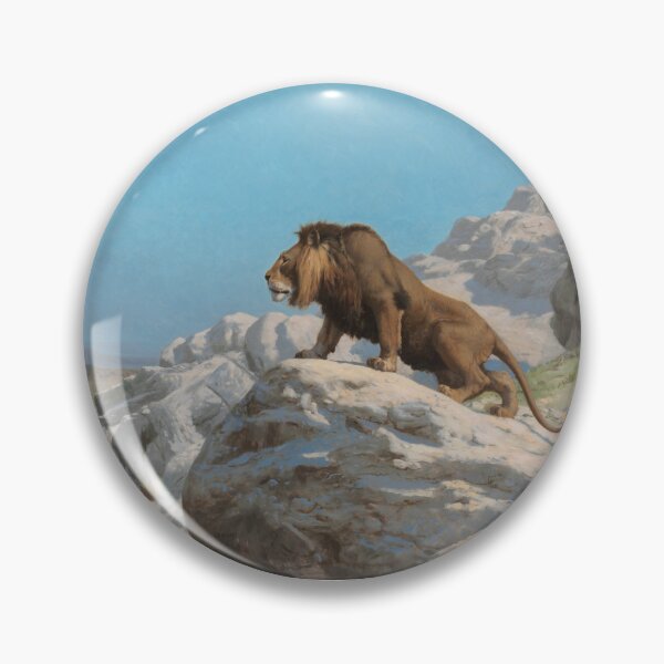 Item preview, Lion on the Watch  1885. Jean-Léon Gérôme designed and sold by MarigoldandLily.