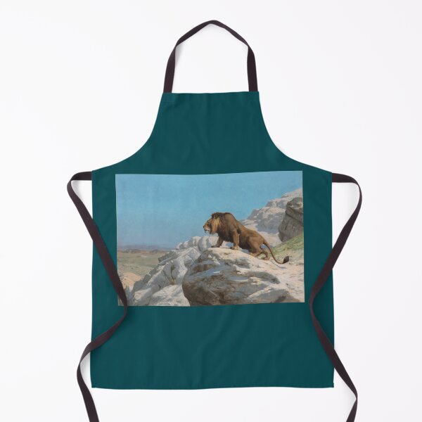 Item preview, Lion on the Watch 1885. Jean-Léon Gérôme designed and sold by MarigoldandLily.
